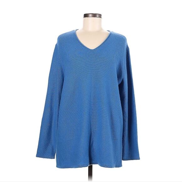 Vintage Mark Fore & Strike 100% Cashmere Made in Hong Kong Blue Oversize Sweater - Picture 1 of 7